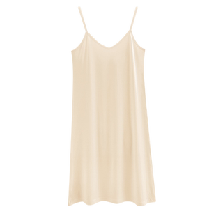 V领中长款内搭莫代尔背心吊带裙胖mm大码防走光内衬打底连衣裙女