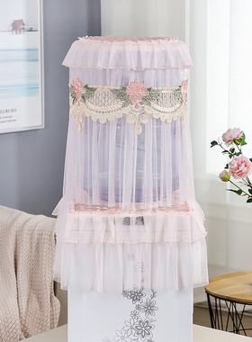 饮水机罩布艺蕾丝饮水机套子水桶罩18.9升通用饮水机两件套防尘罩