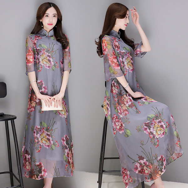 文兰树 18年夏季新款 复古长款旗袍连衣裙 天猫优惠券折后¥138包邮(¥198-60) 文兰树 18年夏季新款 复古长款旗袍连衣裙 天猫优惠券折后¥138包邮(¥198-60)