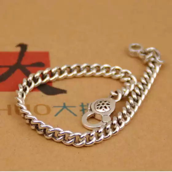 Dazhuo Good Art Fine Art 6mm Cherry Blossom Bracelet 925 Sterling Silver Unisex Trendy Goodart American Style Silver Jewelry