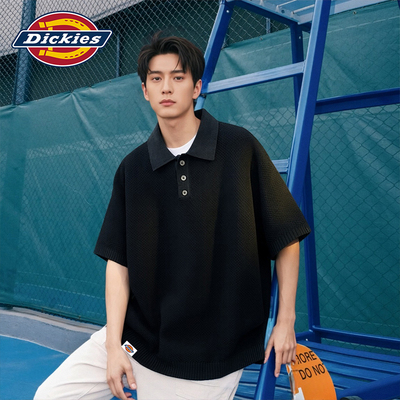 针织短袖t恤男士夏季潮牌polo衫