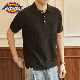 Dickies帝酷适美式短袖t恤男士夏季2026新款爆款青少年针织Polo衫
