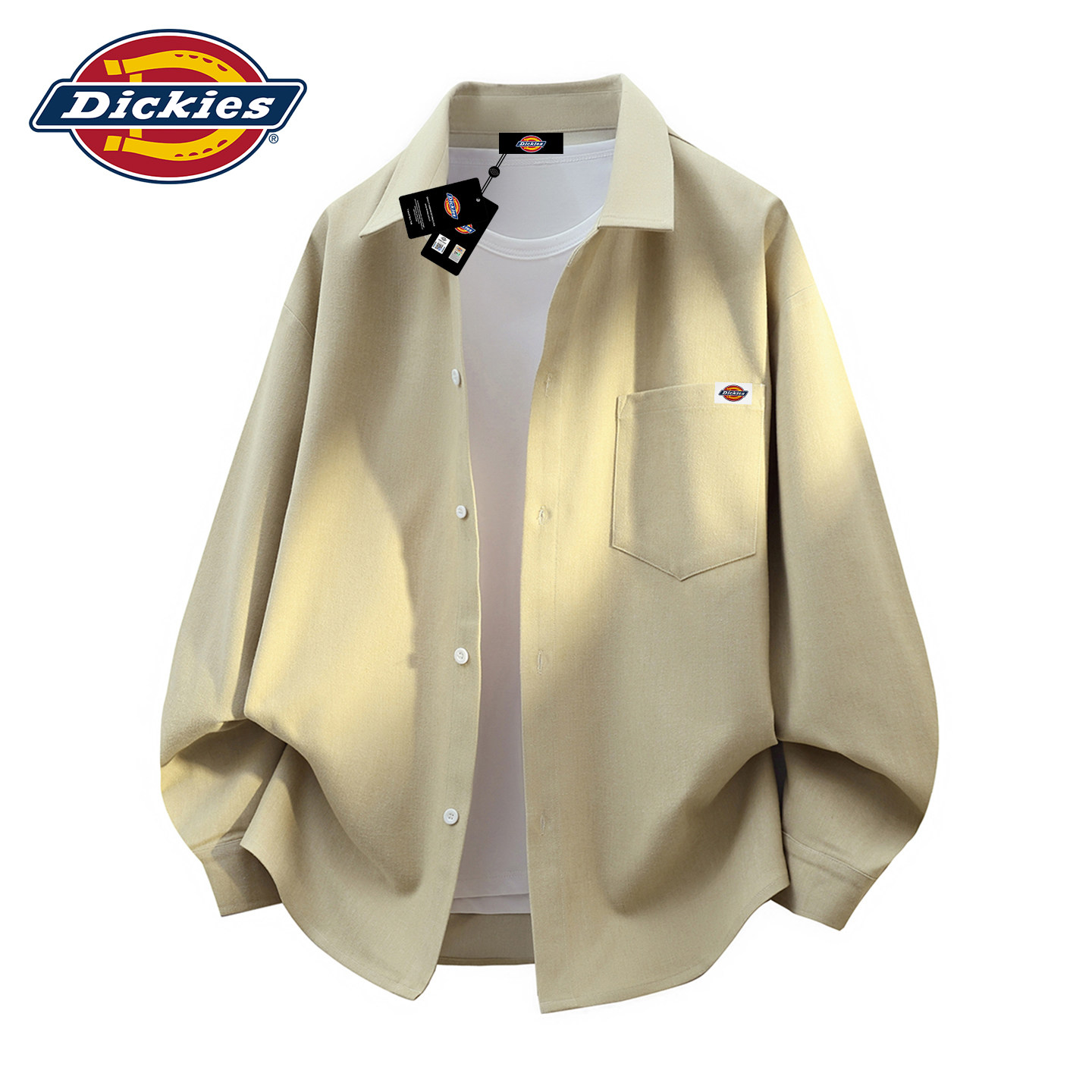 Dickies翻领长袖衬衫开衫夹克男
