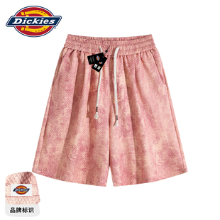 Dickies扎染休闲短裤男士2026新款夏季外穿男装今年流行款的裤子