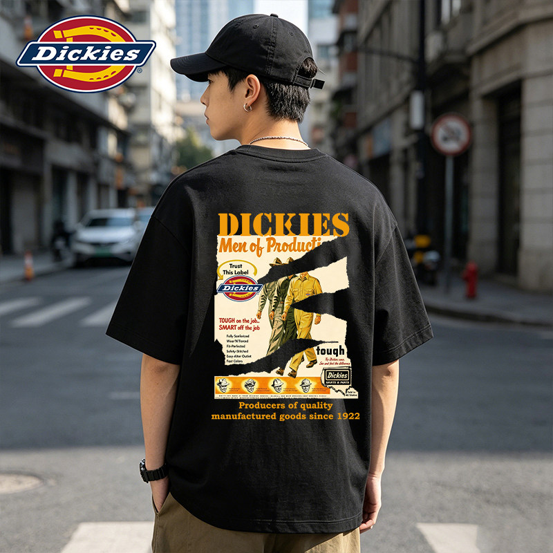 Dickies帝酷适纯棉短袖t恤男士2026新款夏季男款潮流高级感上衣服