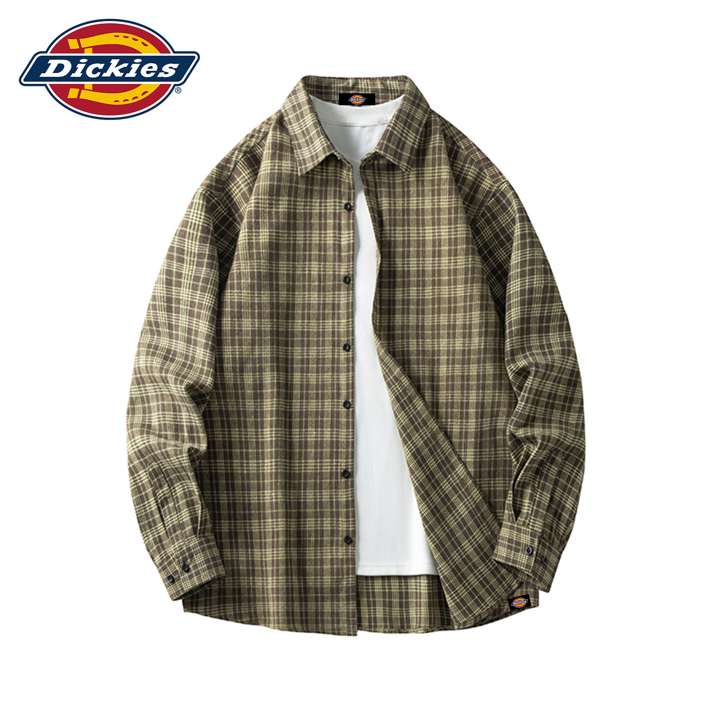 Dickies格子衬衫长袖衬衣外套男