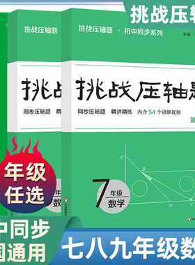 2025挑战压轴题中考七八九年级初一二三上下同步压轴题练习册基础知识大全举一反三初中789压轴题辅导同步复习资料书初中数学竞赛