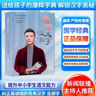 正版 康辉咬文嚼字 央视主持人康辉平均分之后变身 行走的康熙字典字正腔圆纠正易读错的汉字 现代文学小说随笔散文正版畅销书籍