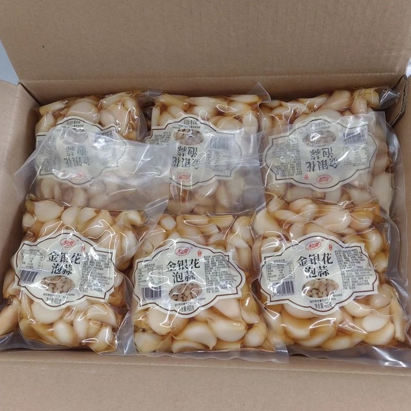 木之芽糖醋蒜瓣500克装腌制大蒜头甜蒜金银花泡蒜下饭菜厂家直销