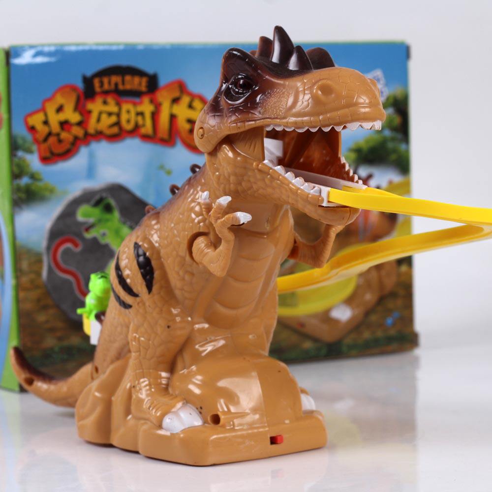 CHILDRENS DINOSAUR SLIDE ELECTRIC SMALL TRAIN RAIL CAR CLIMB STAIRS TOY 4 TRACK BOY FEMALE STAIRS MALE 1-6 YEARS OLD