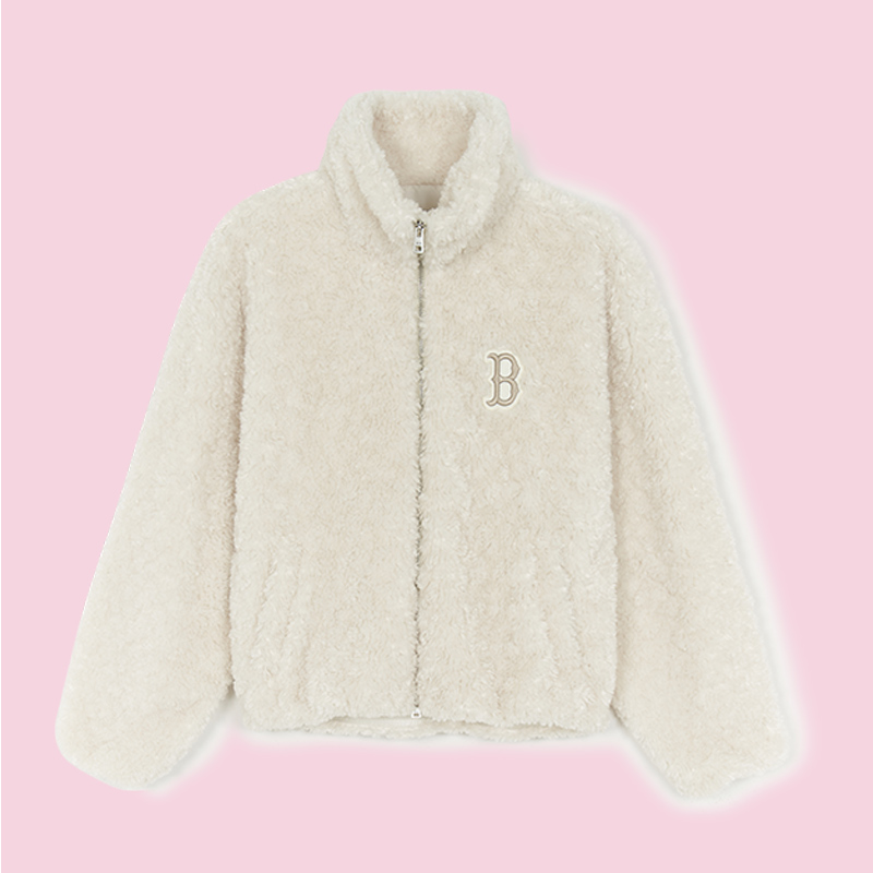 进宝家 韩国直邮MLB正品25年秋冬女款经典百搭羊毛羔外套 FDB02