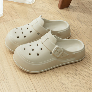 夏季 2025新款 女款 简约勃肯洞洞鞋 女士外穿 沙滩防滑踩屎感包头拖鞋