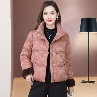优雅国风羽绒服短款2025年冬季新款时尚宽松显瘦休闲风白鸭绒外套