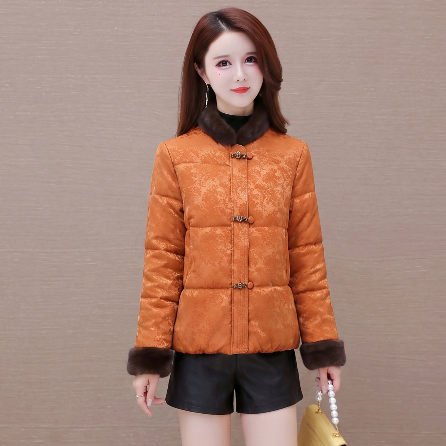 2026冬新款国风显瘦女短款棉服