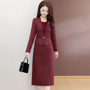 优雅风穿搭宴会礼服连衣裙春秋新款 气质减龄女神范遮肚显瘦裙子潮