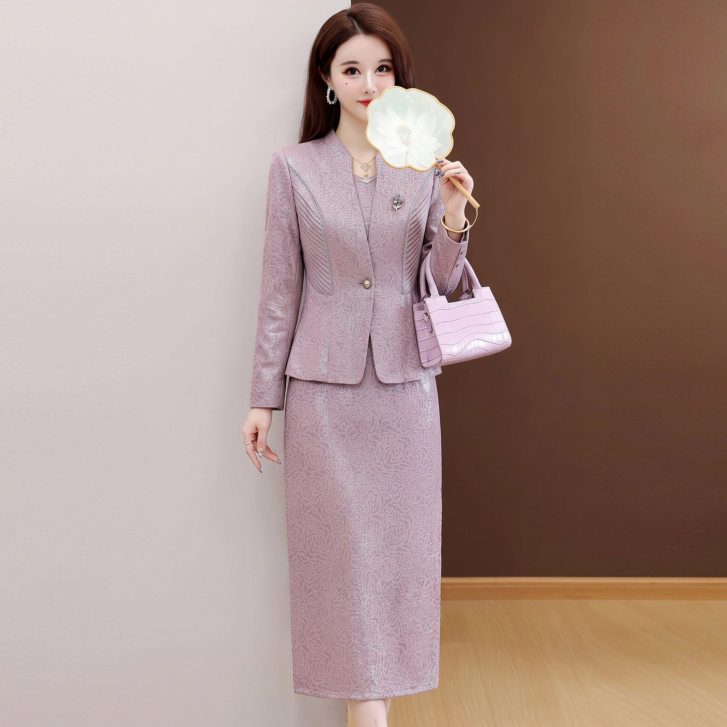 2026春秋修身显瘦礼服两件套女
