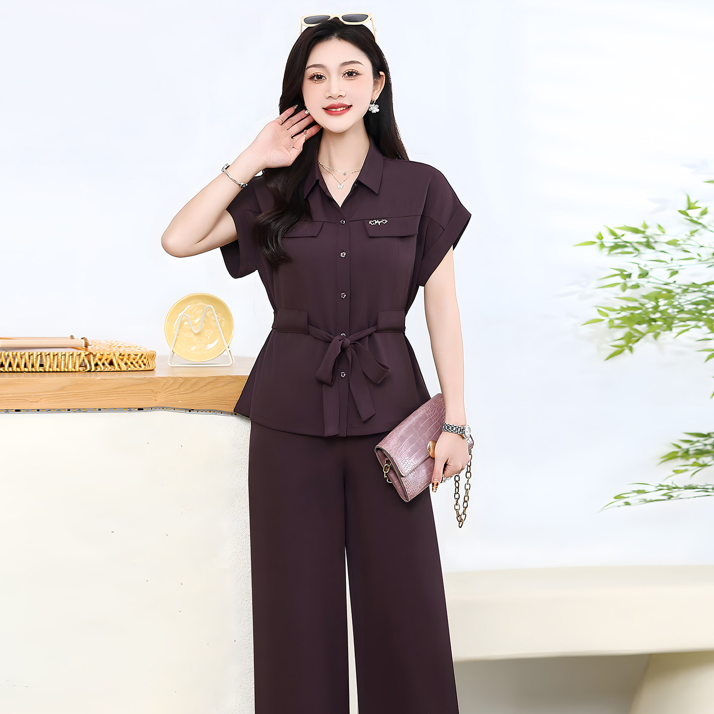 女春夏御姐范宽松显瘦两件套