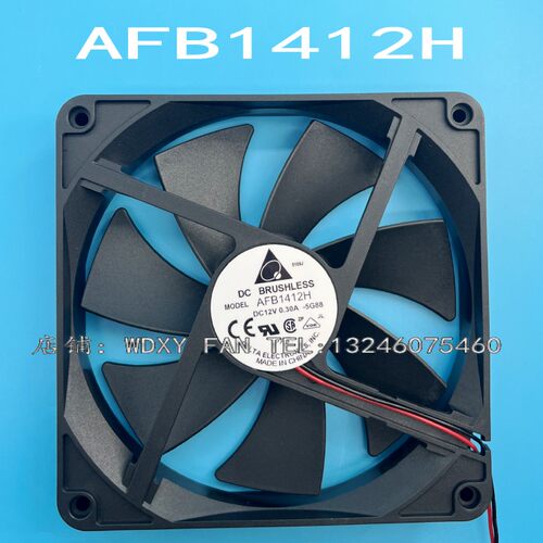 原装台达AFB1412H 14CM 12V 0.30A 14025大风量双滚珠PWM散热风扇