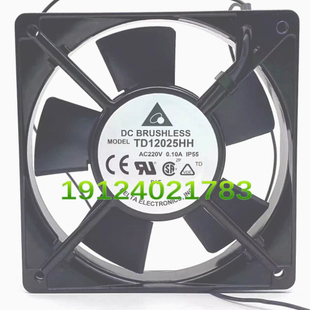 380V 工业机柜轴流风机12CM散热风扇110V 台达TD12025HH AC220V