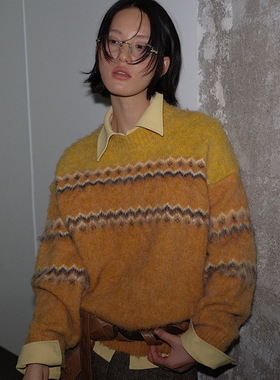 UNITY MODE 圣诞氛围感费尔岛毛绒绒羊毛毛衣女冬季251367