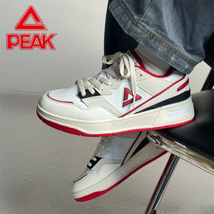 情侣厚底小白复古休闲运动鞋 匹克态极910OG板鞋 男鞋 新款 男 男2025