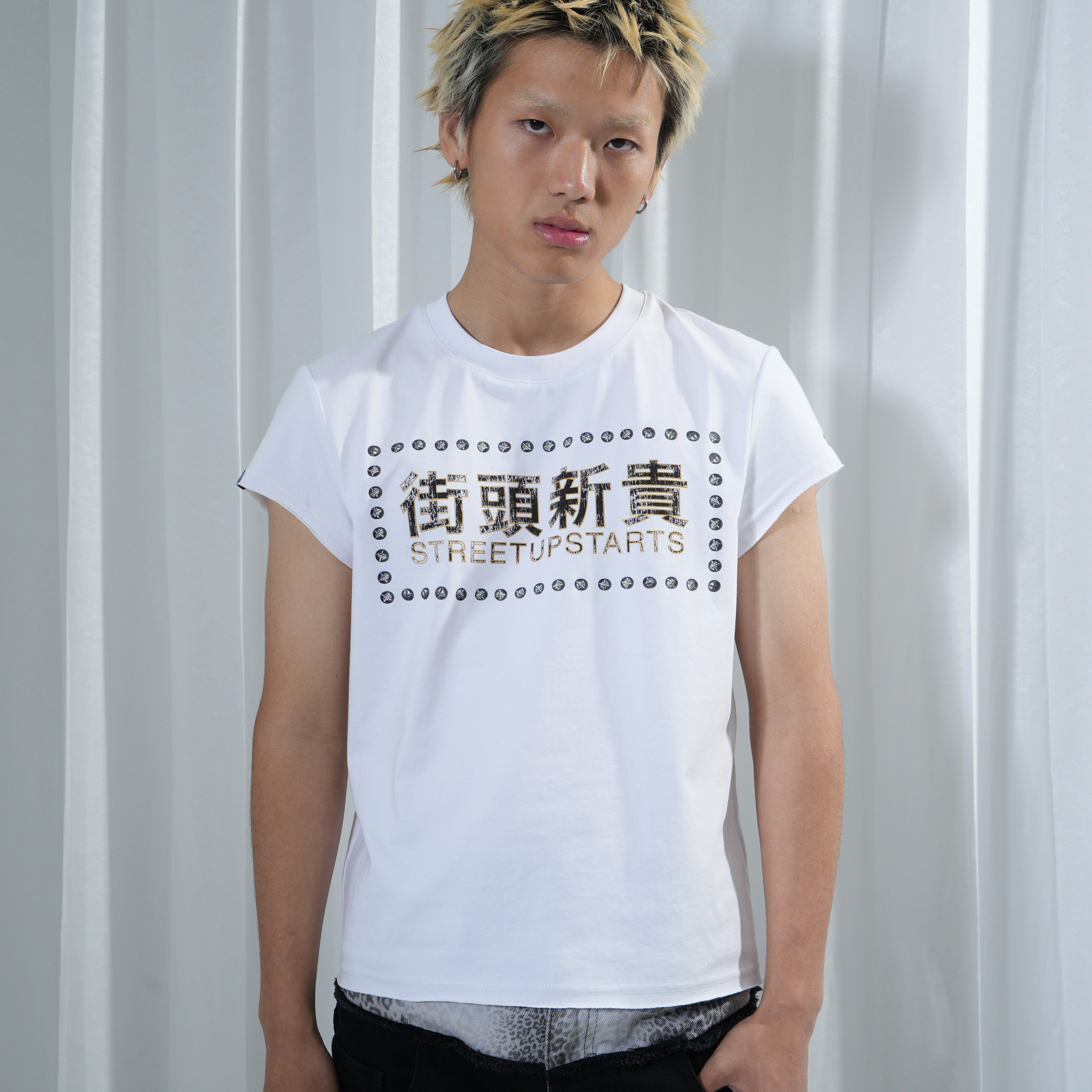 Vinkid(云梯)街头新贵短袖美式潮流小众嘻哈国潮个性百搭T恤