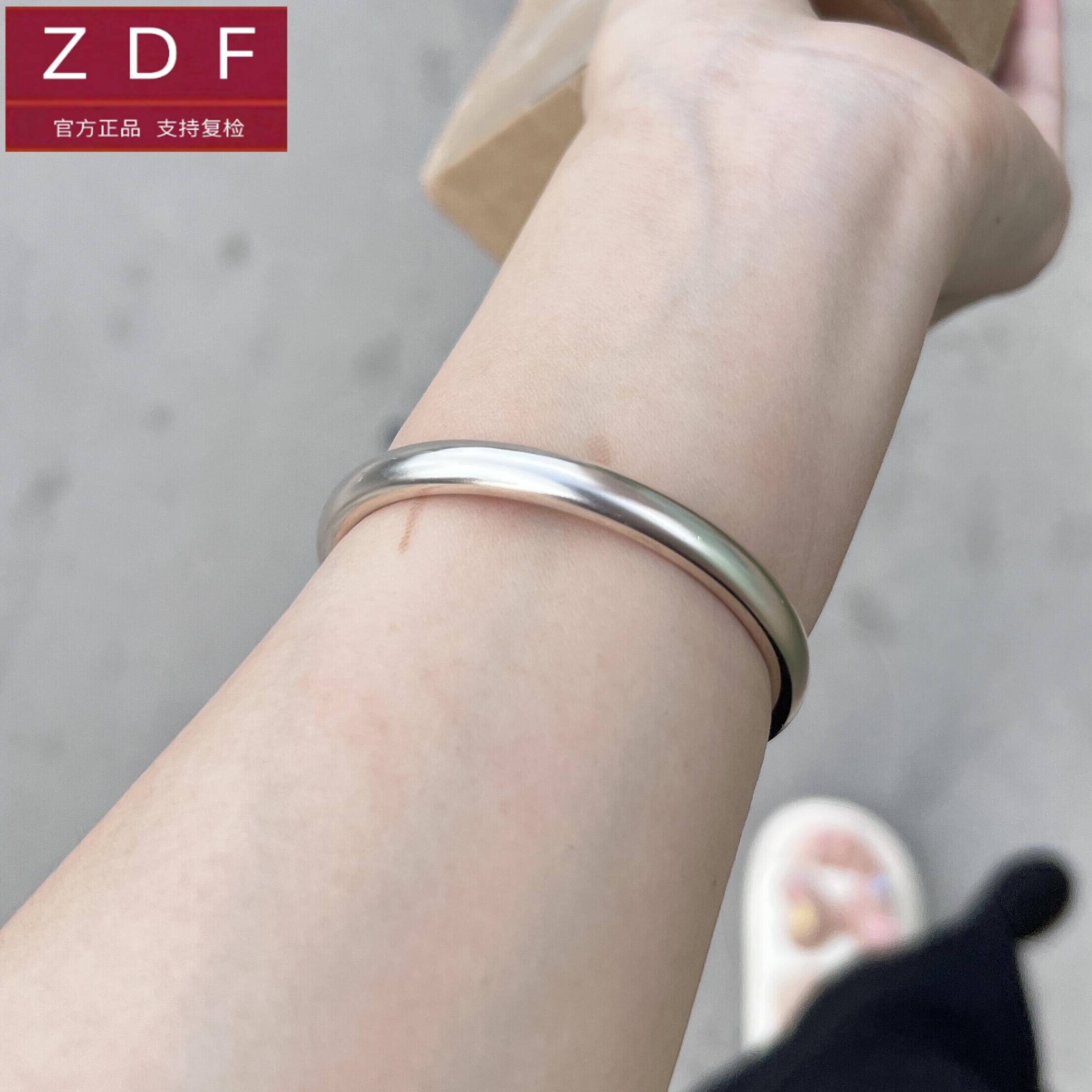 ZDF纯银籽大福古法传承足银手镯女闭口实心银手环简约民族风银饰