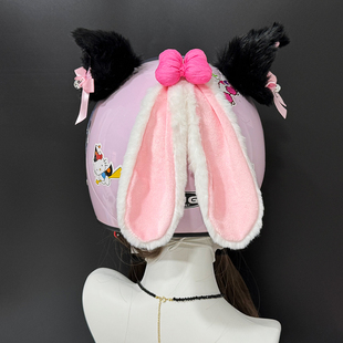 摩托车头盔装 饰品猫耳朵电动车外卖女骑动漫配饰通用机车网红爆款