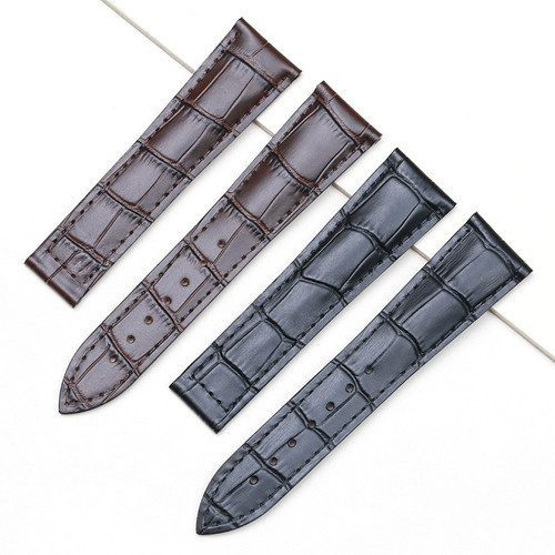 雅典平直接口针扣真皮表带