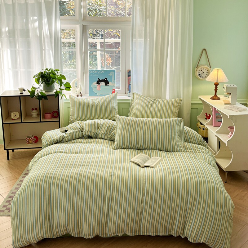 A类双层纱全棉四件套60支纯棉轻奢高级床上用品三层床单被套四季4