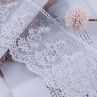 窗帘立边抱枕装饰织带绣花料洛丽塔领口拼接水溶白色蕾丝花边M-34