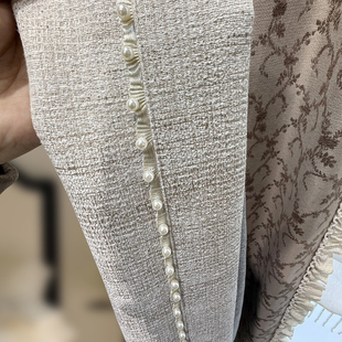 新品 1043 窗帘立边珍珠边侧面下摆包边带衬带滚绳棉绳滚边辅料M