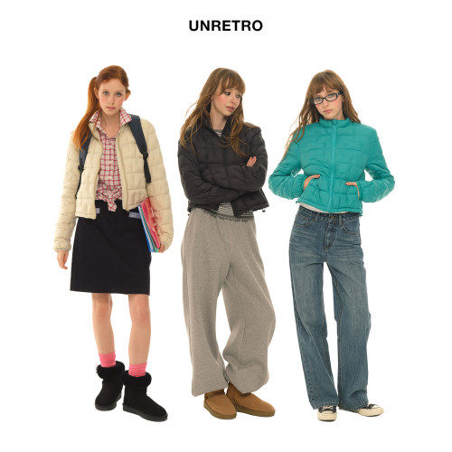 UNRETRO轻薄三色羽绒服女短款