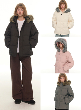 UNRETRO 硬核御寒 三防面料大毛领工装派克羽绒服女冬季保暖外套