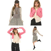 针织毛衣女开衫 修身 小个子叠穿披肩外套 复古短款 UNRETRO羊毛混纺