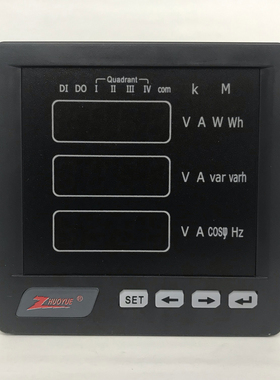 RH三相多功能电力仪表数显ZY-3D3 AC450V 5A含RS485通讯电源220V