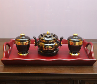 木质香盘香托家用餐盘仿古长方形茶具茶托香炉端菜平盘子戒定真香