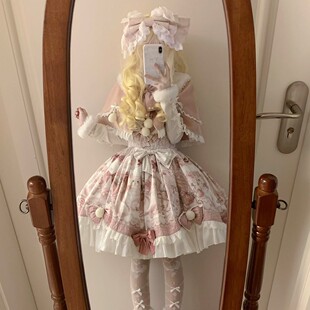 温柔限定原创正品甜品猫猫Lolita日常jsk连衣裙斗篷洛丽塔两件套