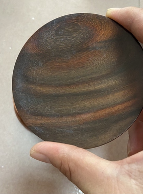 老挝大红酸枝木茶点盘中式小高脚点心盘禅意杯底10cm