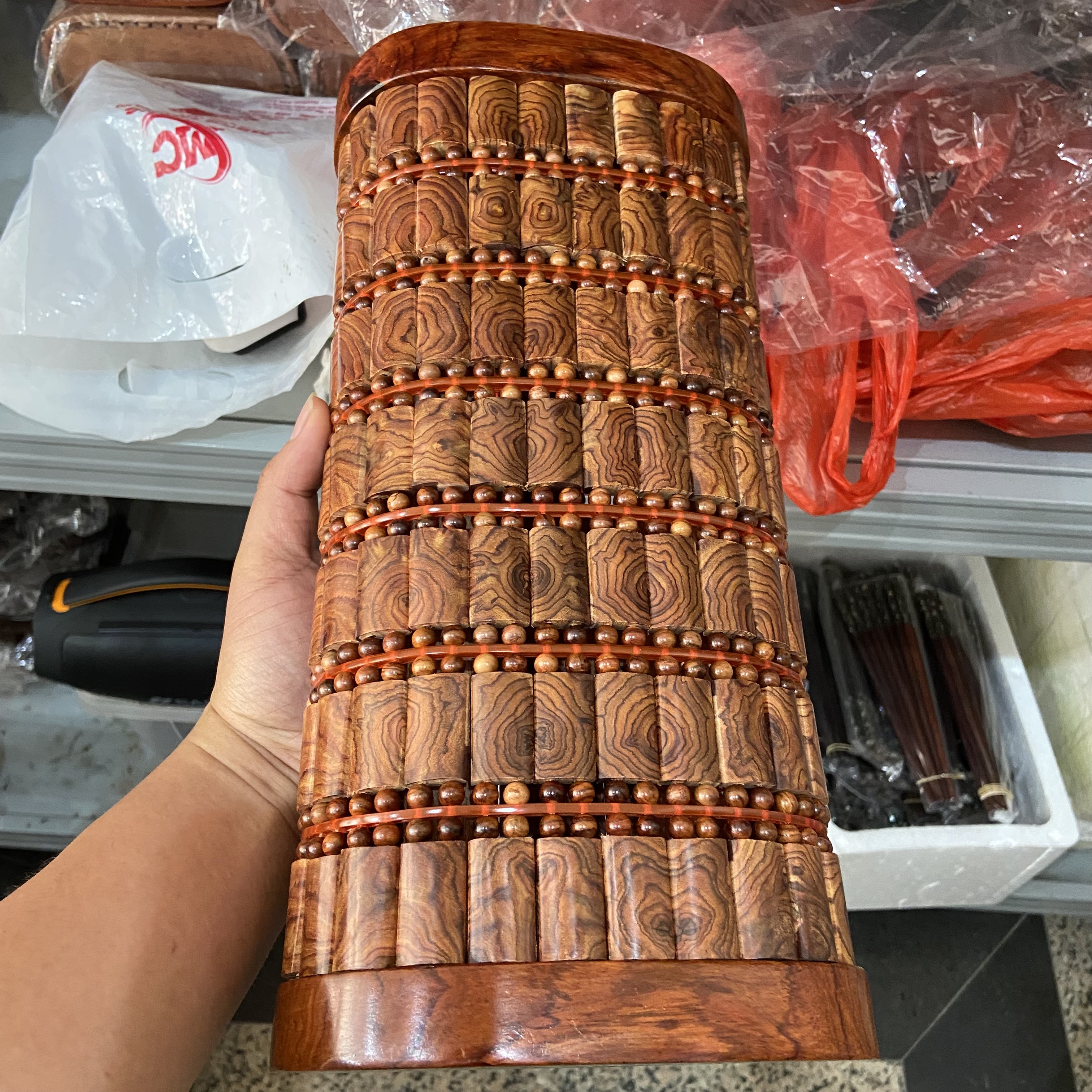 精选精品越南黄花梨降香黄檀实木枕头木质软枕
