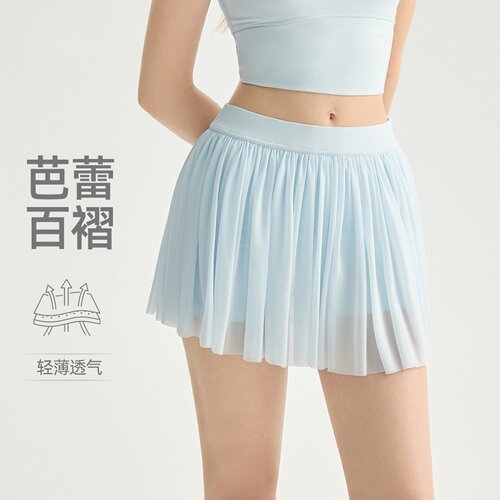 百褶裙高腰短裙网球裙