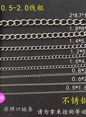 304不锈钢链条广告牌吊链 钥匙链钛钢扭链粗细麻花装饰链吊灯挂链