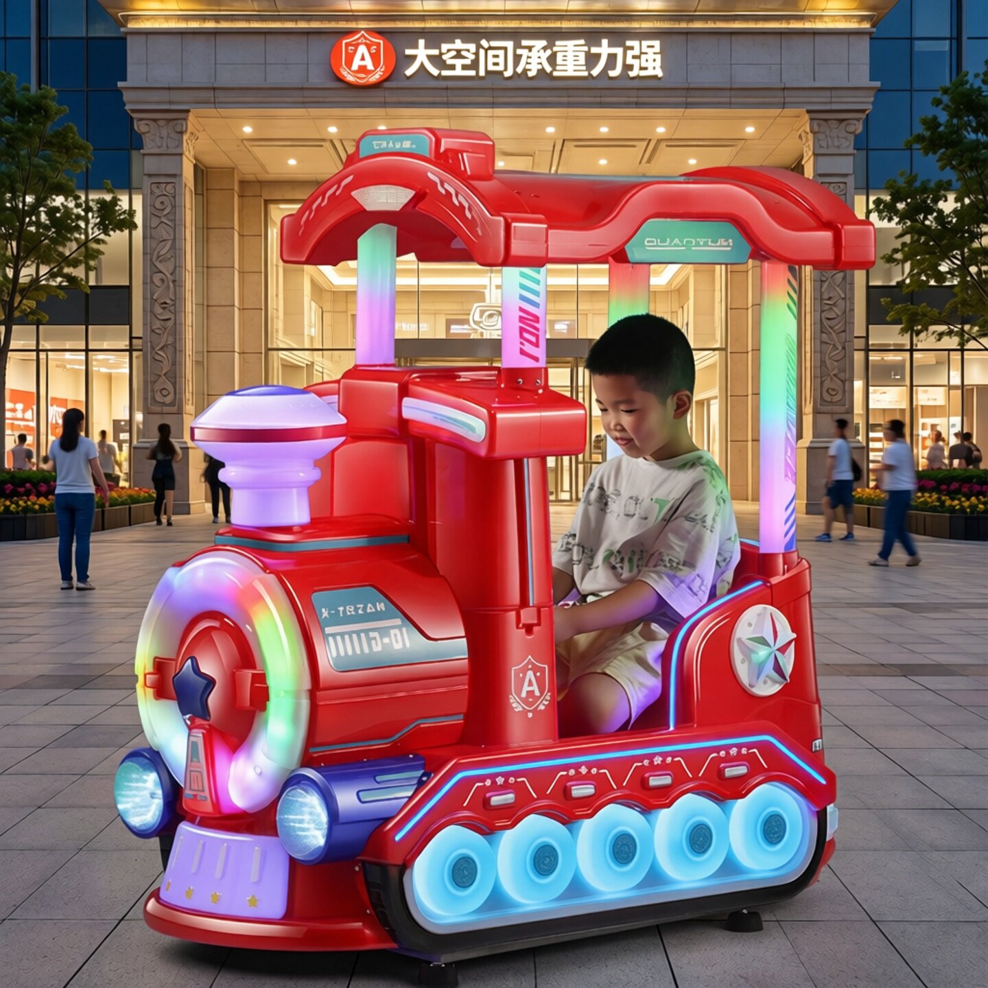 新款投币摇摇车宝宝电动商用呼呼火车摇摆机超市摆放小孩商场玩具