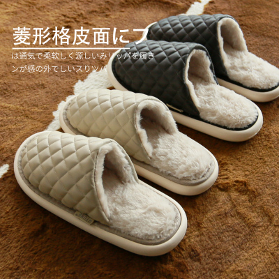 高级感棉拖鞋男女秋冬季室内家居用防滑软底毛绒保暖包头轻奢高档