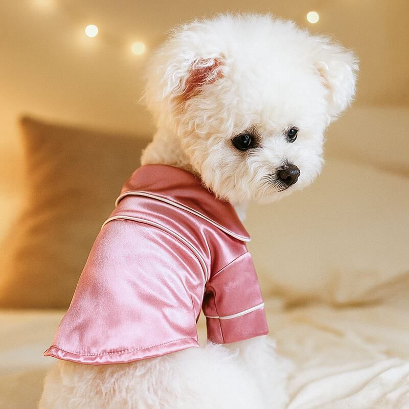 宠物睡衣衣服泰迪比熊博美斗牛犬服饰 小狗狗猫咪土豪舒适丝质衣