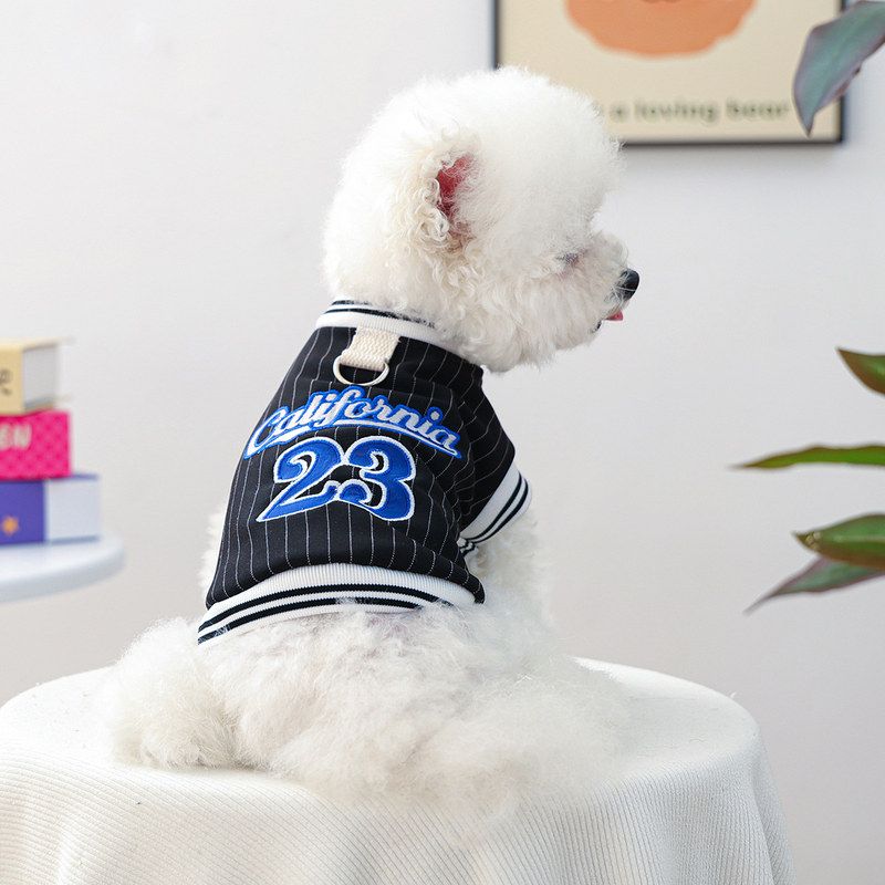 宠物衣服秋冬新款小型犬幼犬快乐狗猫保暖舒适加州23球衣
