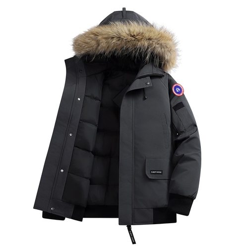 帅大鹅羽绒服男女01款冬季飞行员夹克短款保暖加厚白鸭绒情侣外套