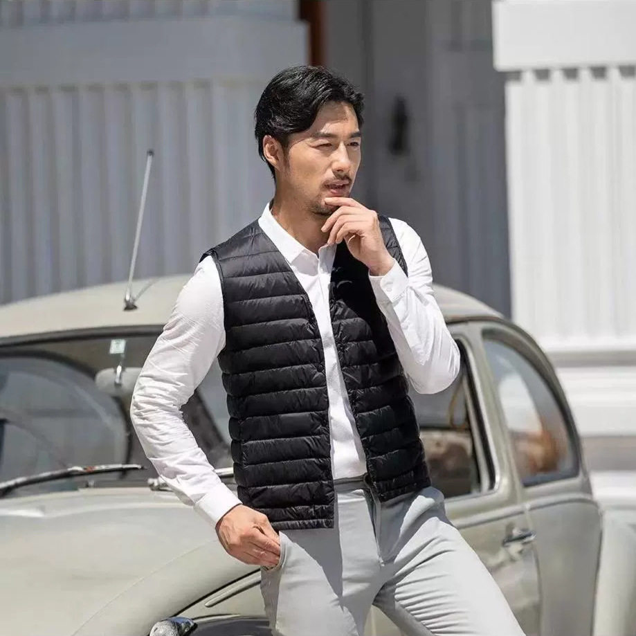 轻薄羽绒服男内胆马甲V领保暖修身背心青年圆领无领 爸爸大码坎肩,男装,羽绒马甲,淘宝优惠券,粉丝福利购,淘宝优惠卷