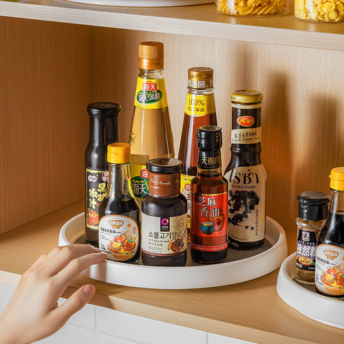 厨房可旋转调料瓶置物架托盘