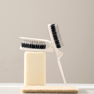 猪鬃毛梳子便携式可折叠随身抚平毛躁便携式小梳子细齿尖尾直发梳